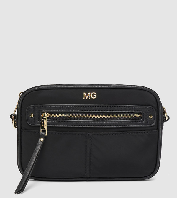 Monogram Zip Closure Crossbody Bag