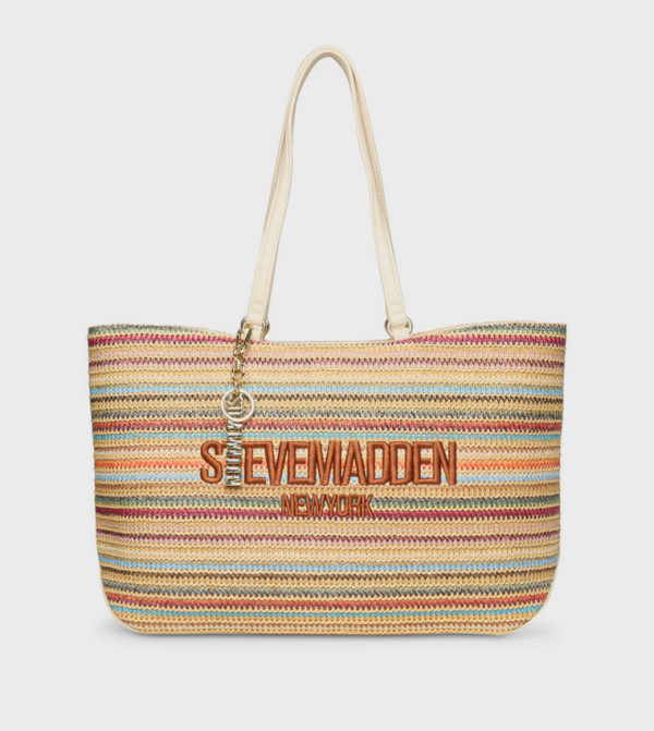 BCOCOS-S Striped Zippered Shoulder Bag