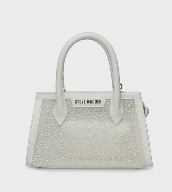 BPEACHY Pearl Embellished Satchel Bag