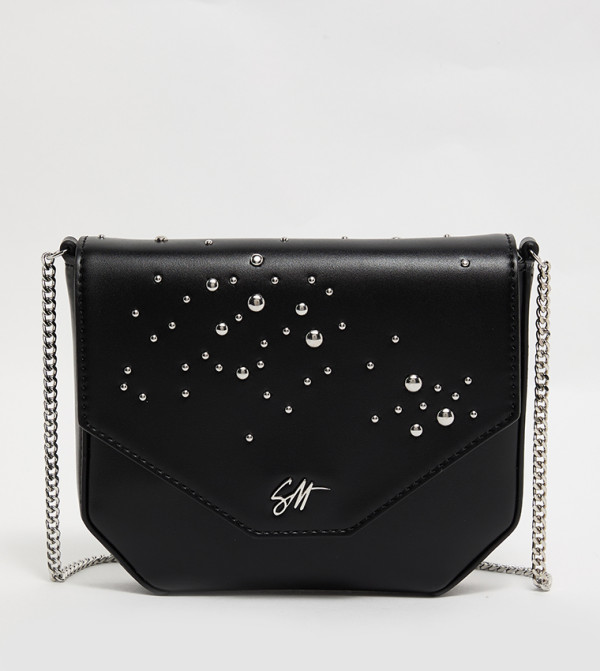 BSANDRYP Embellished Flap Shoulder Bag