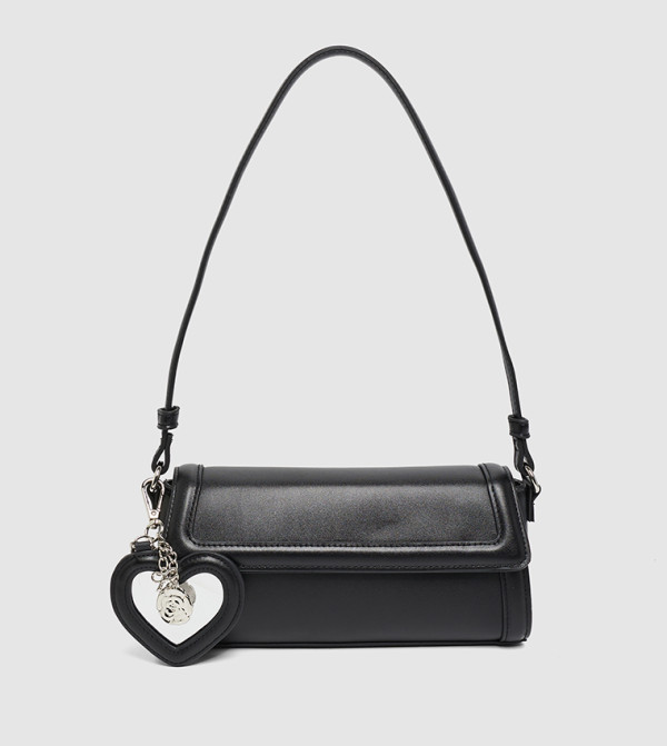Textured Flap Shoulder Bag
