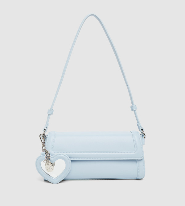 Textured Flap Shoulder Bag