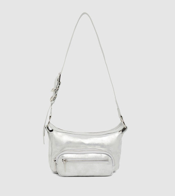 شنطة كروس بادي بجيب أمامي ميتاليك