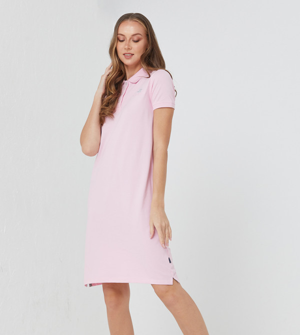 Logo Detail Polo Dress