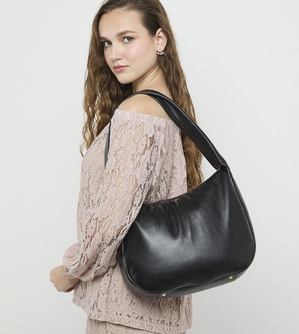 SUNETRA Logo Detail Hobo Bag