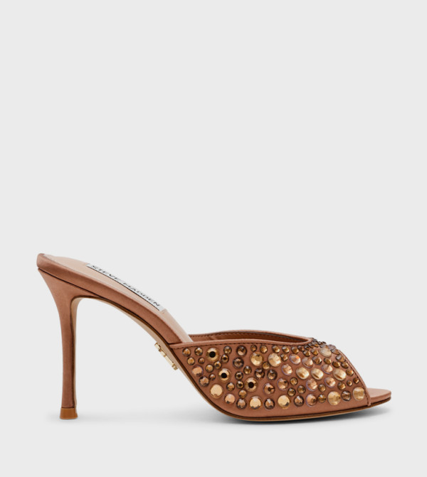 ROLLOUT-R Embellished Peep Toe Heel Sandals
