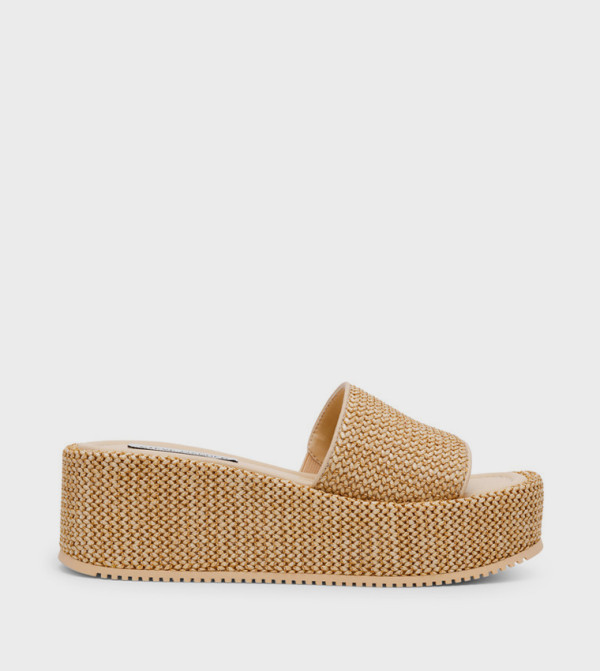 DECOR Textured Open Toe Platform Sandals