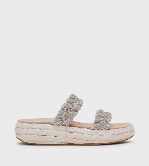 GALLIE Embellished Espadrille Platform Sandals