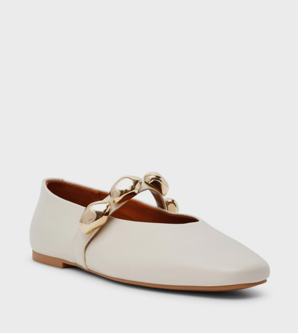 POPPIN Metal Accent Mary Jane Shoes