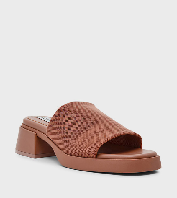 SLIDESTER Solid Open Toe Heeled Sandals