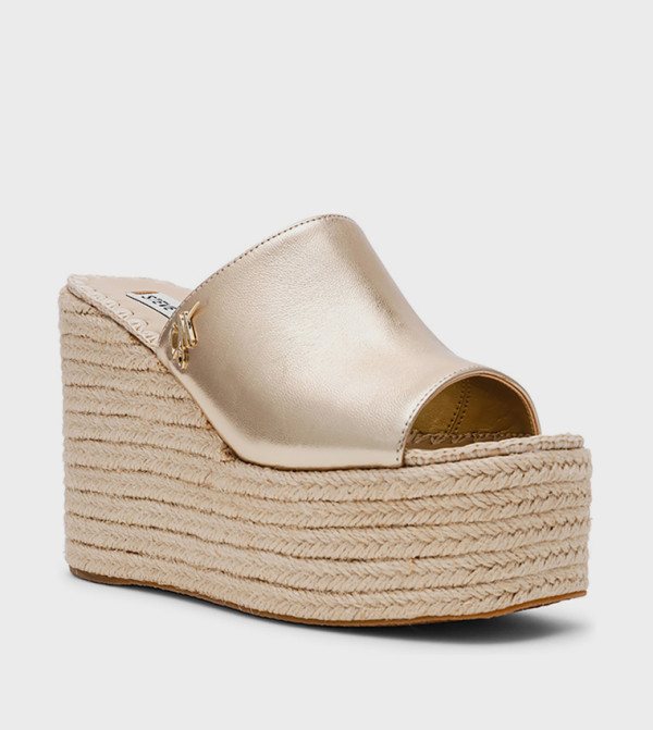 CRUZUR Peep Toe Espadrille Wedges