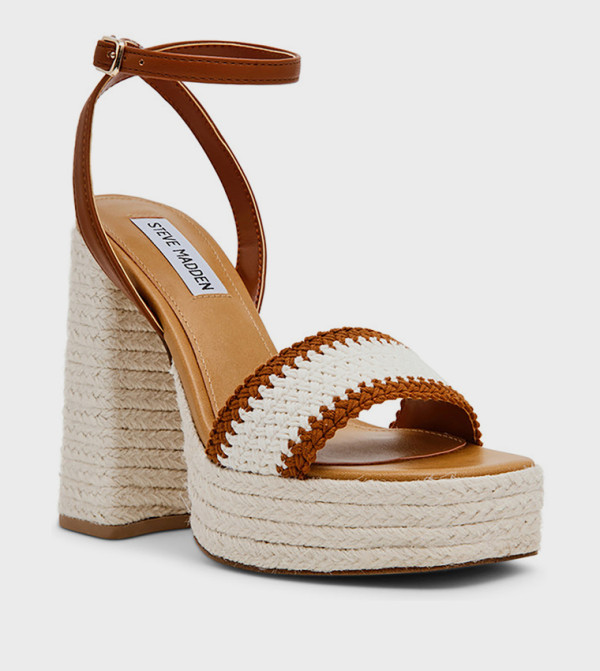 FLORENCIA Crochet Detail Platform Heel Sandals