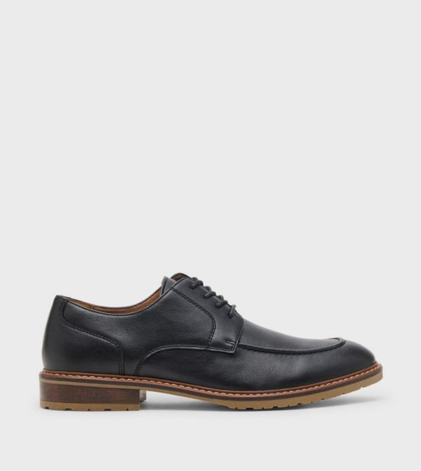 MRAVIUS Textured Lace-Up Formal Shoes