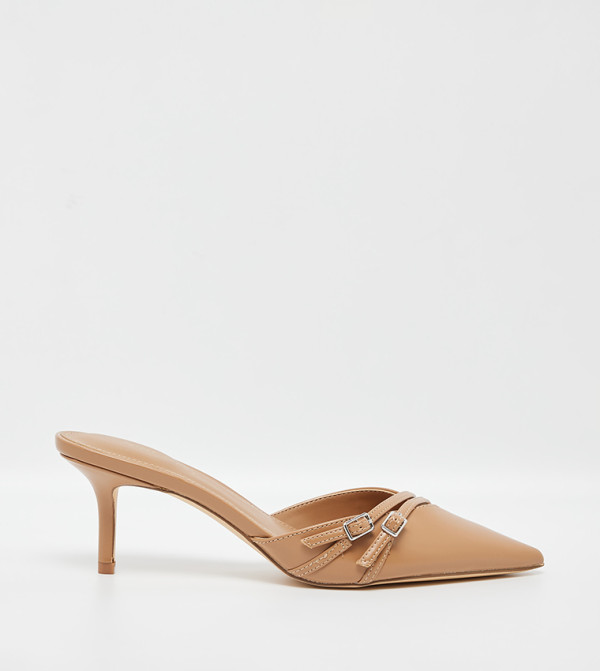 ANESHA Pointed Toe Mule Pumps