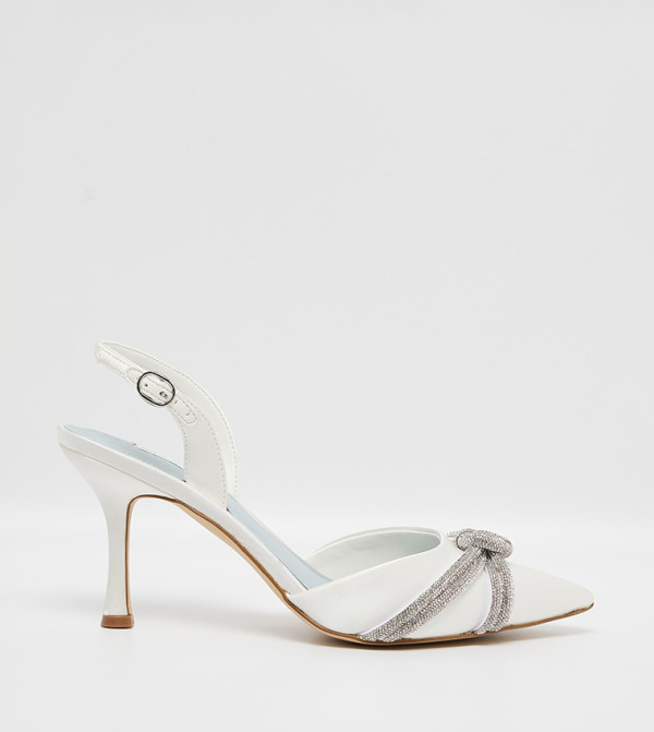 DEBY Embellished Slingback Pumps