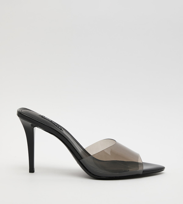 HATHER Solid Peep Toe Heeled Sandals