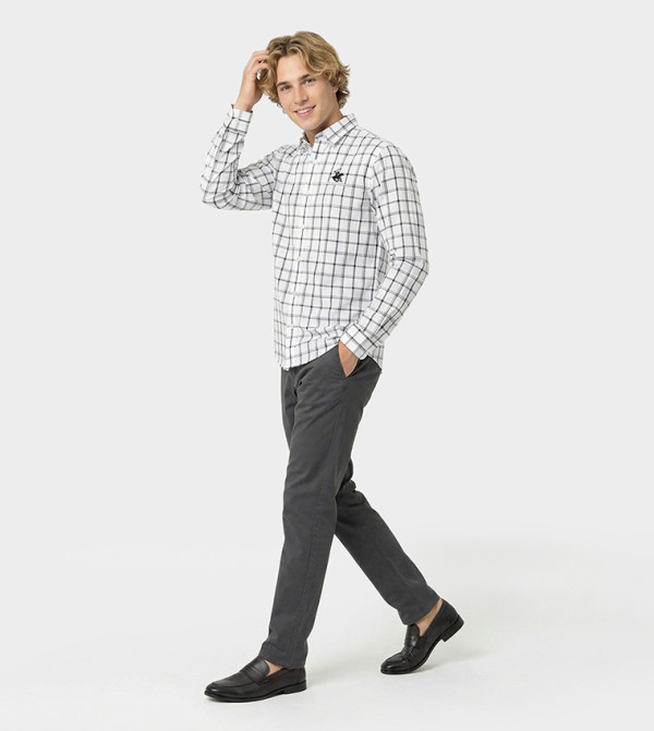 Checkered Long Sleeves Woven Shirt