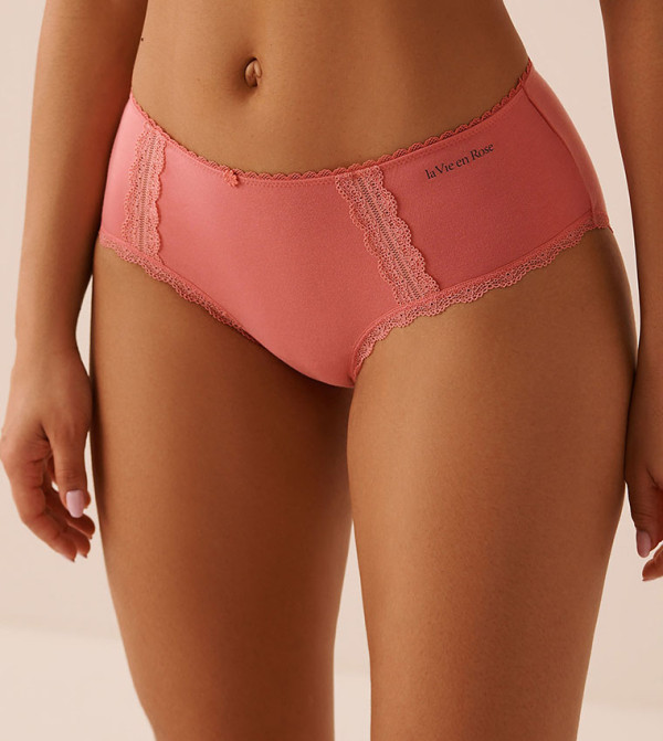 Cotton and Lace Detail Hiphugger Brief