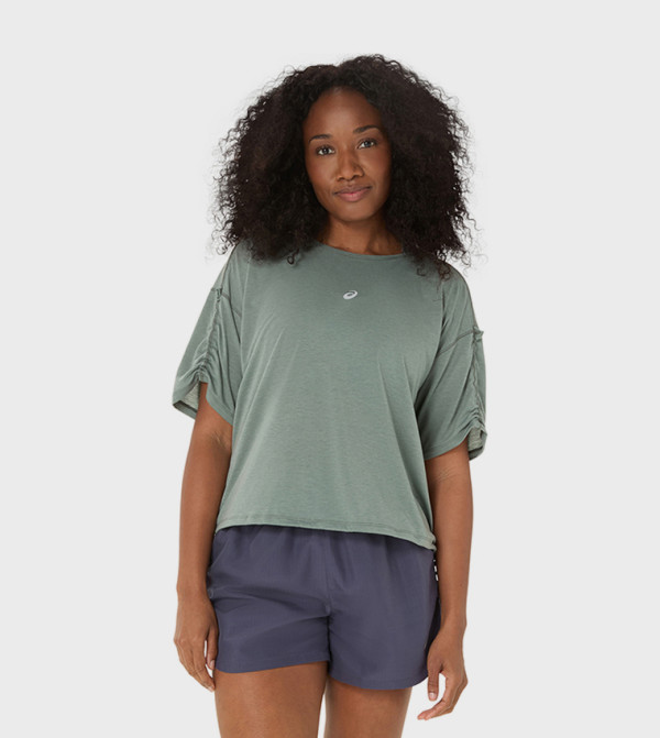 NAGINO RUN Logo Printed Active T-Shirt