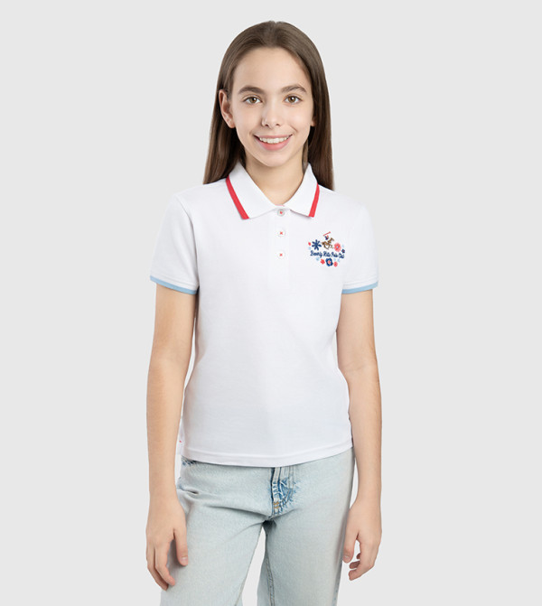 Logo Embroidered Short Sleeves Polo T-Shirt
