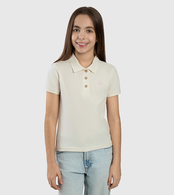 Logo Embroidered Short Sleeves Polo T-Shirt