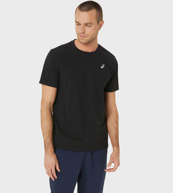 Logo Embroidered Crew Neck T-Shirt
