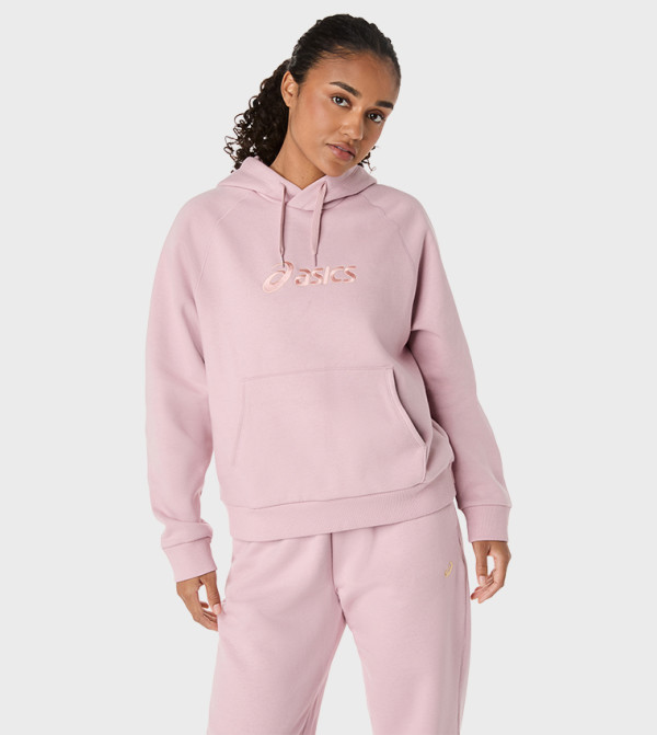 Logo Embroidered Fleece Hoodie