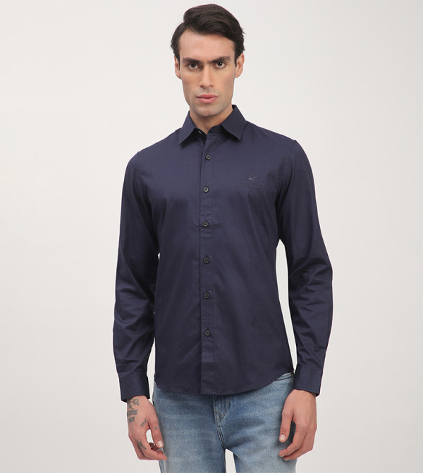 Logo Embroidered Long Sleeves Shirt
