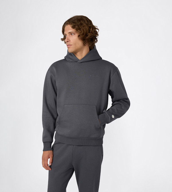 Logo Detail Long Sleeves Hoodie