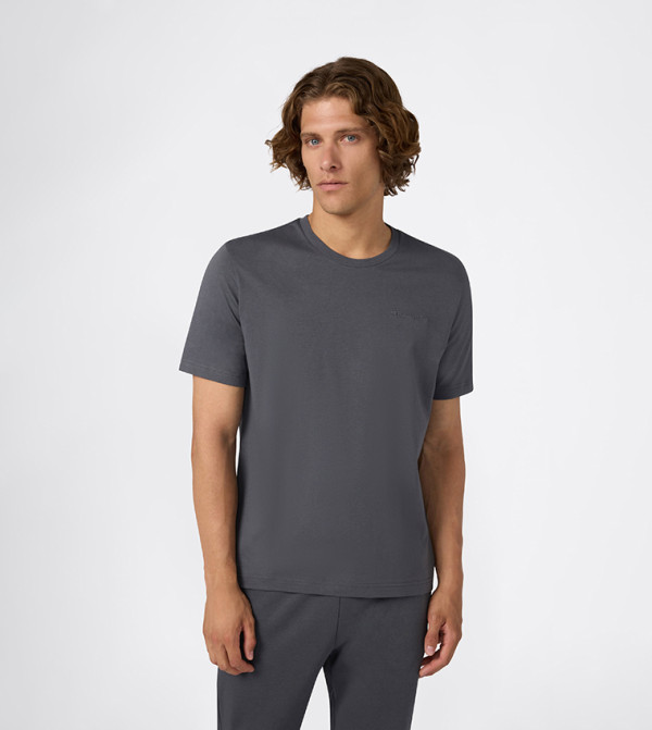 Logo Embroidered Crew Neck T-Shirt