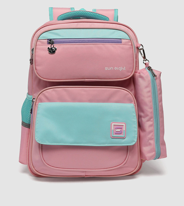 Color Block Essential Backpack with Organizer