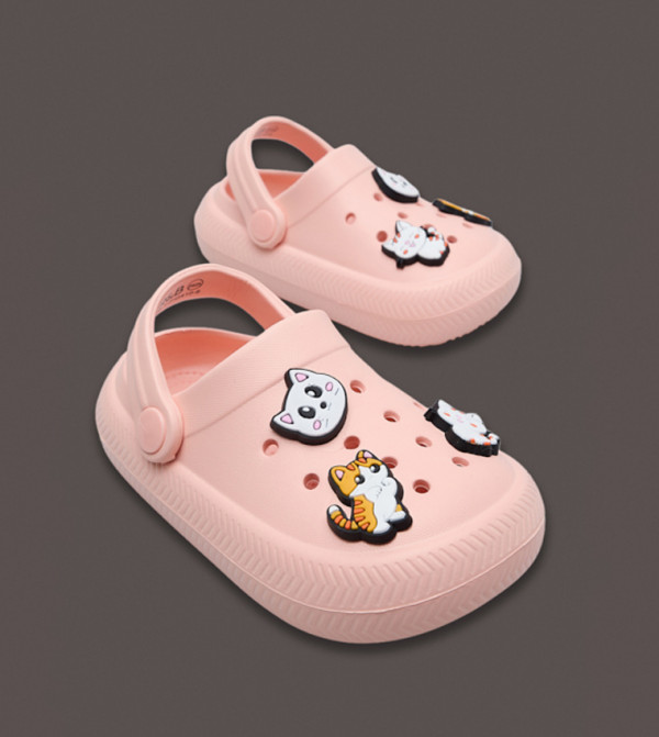 Charm Detail Slingback Clogs