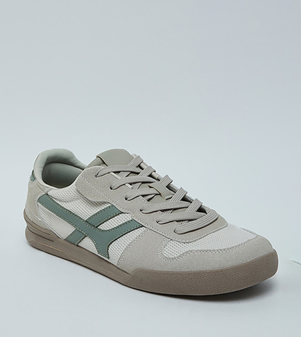 Contrast Trim Low Top Sneakers