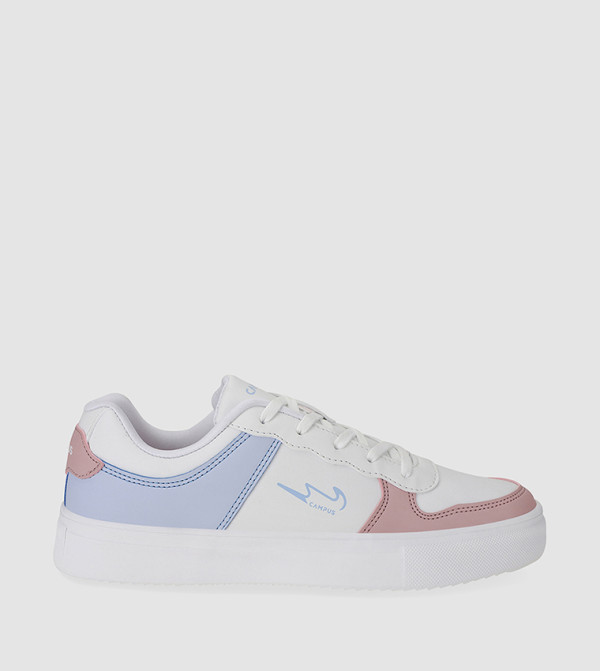 Color Block Lace-Up Sneakers
