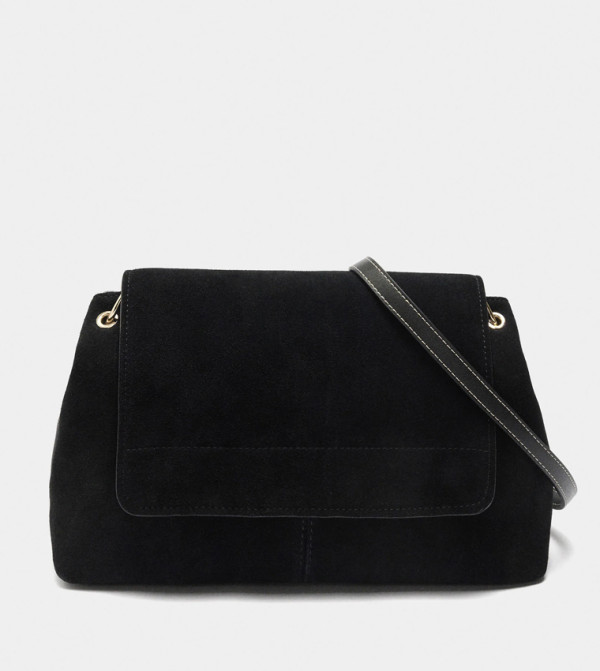 Leather Flap Crossbody Bag