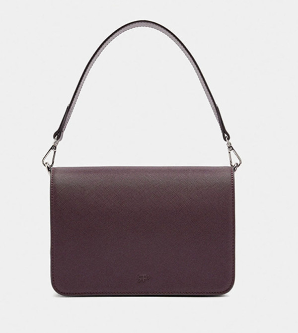 Textured Flap Shoulder Bag