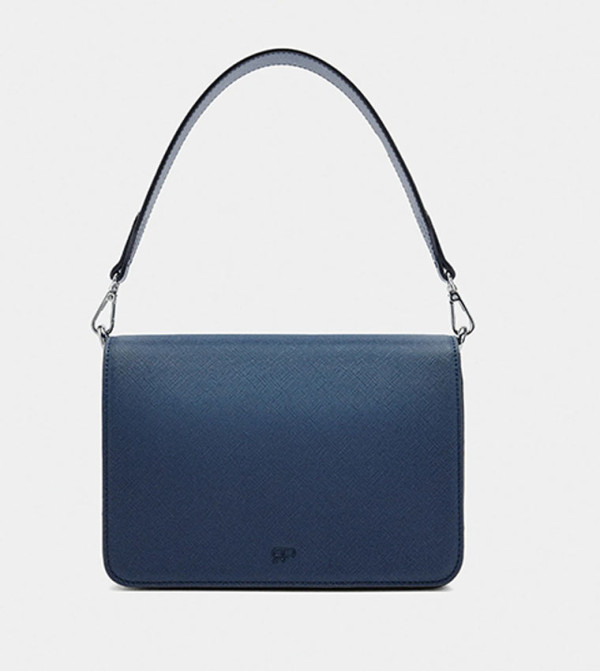 Textured Flap Shoulder Bag