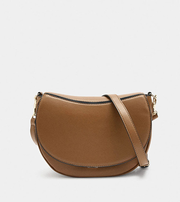 Textured Flap Crossbody Bag