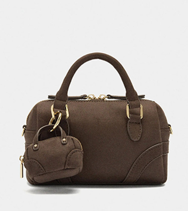 Leather-Effect Handheld Bag