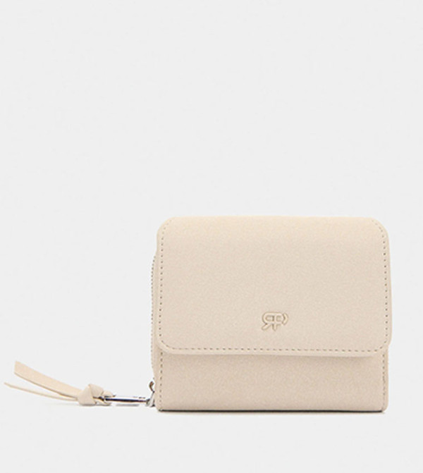 Textured Zip Around Flap Wallet