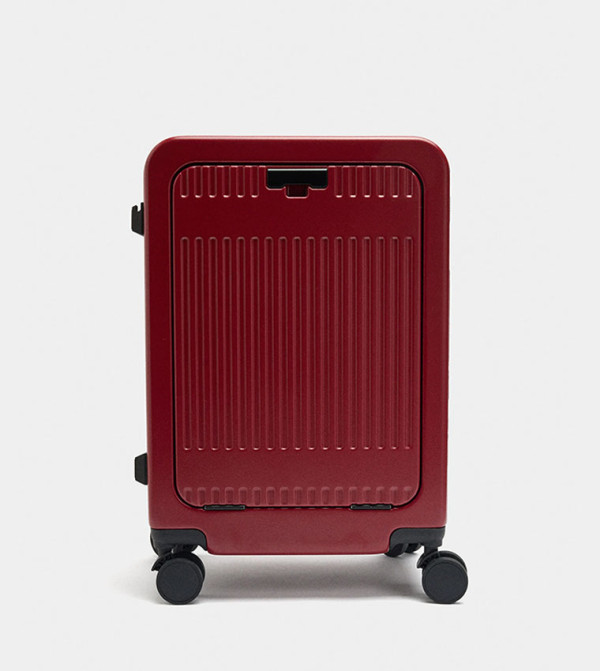 Textured Hard Shell Trolley Suitcase