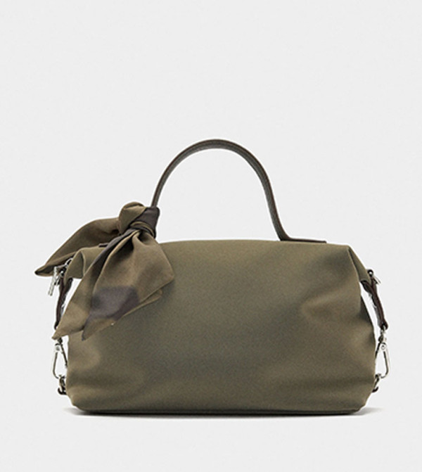 Scarf Detail Handheld Bag