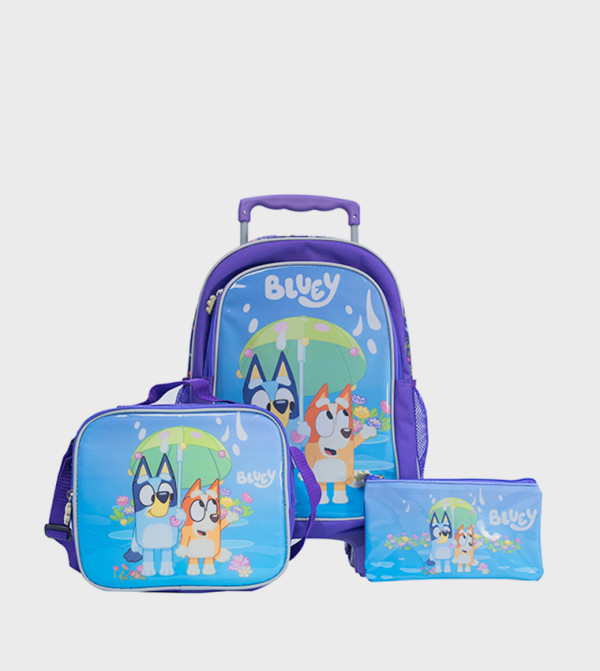 5 Piece Bluey 16" Trolley Backpack Set