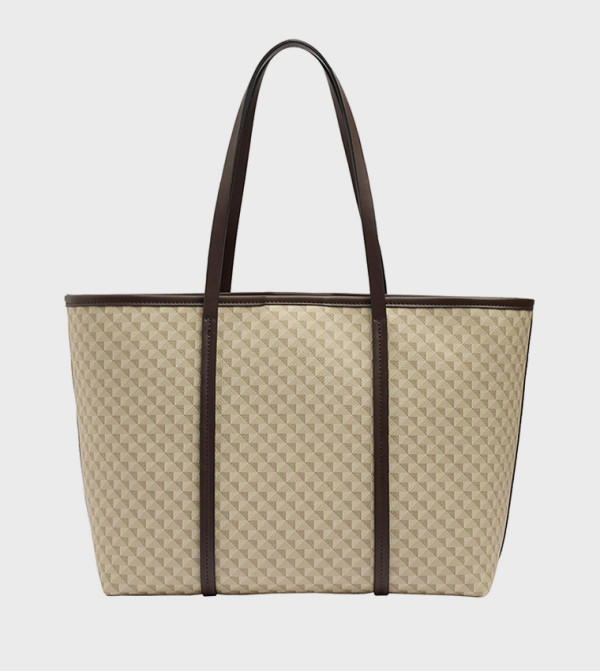 Geometric Zippered Shoulder Bag