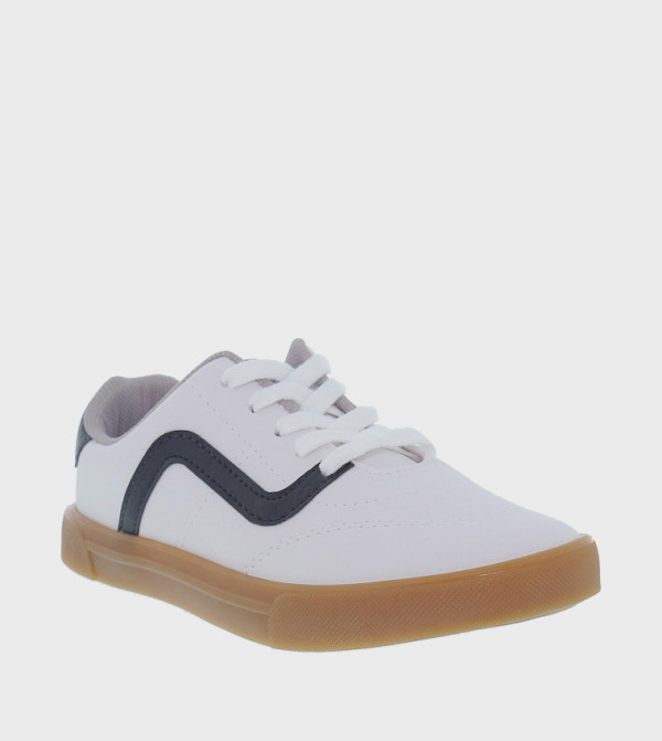 Round Toe Lace-Up Sneakers