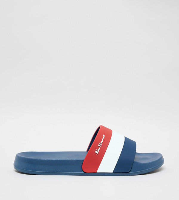 Color Block Open Toe Slides