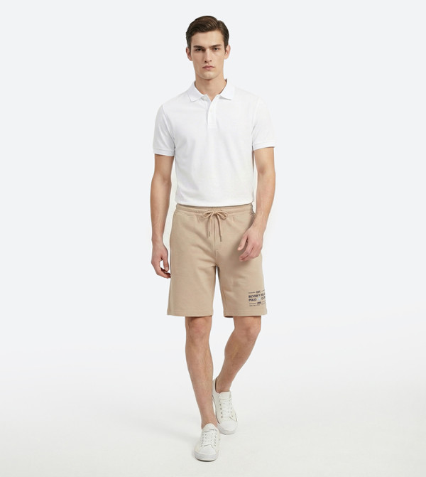 Logo Detail Drawstring Waist Shorts