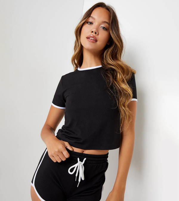 Deluxe Cropped Ringer T-Shirt