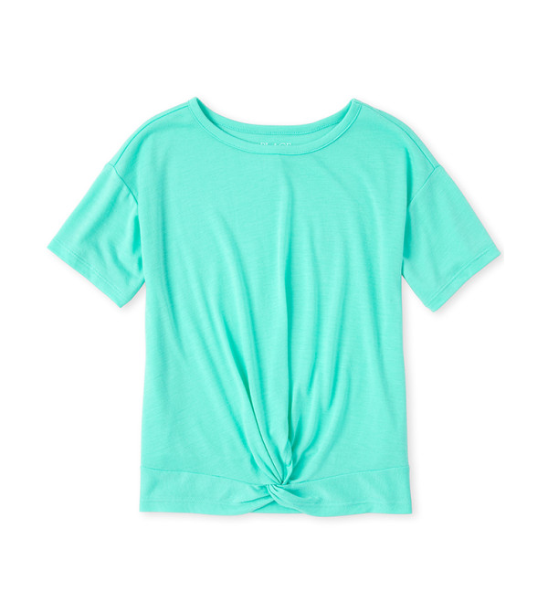 Girls Knot Front Short Sleeves T-Shirt