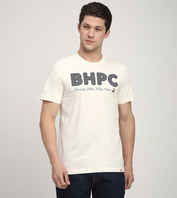 Logo Embroidered Crew Neck T-Shirt